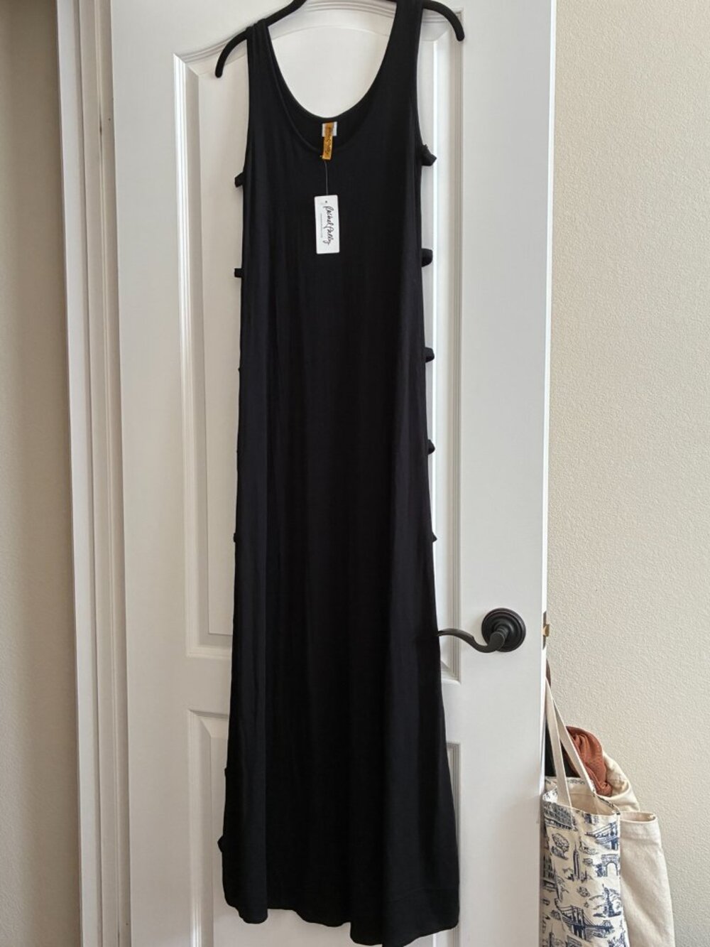 NWT Rachel Pally Elodie Black Cutout Maxi Dress Size XS